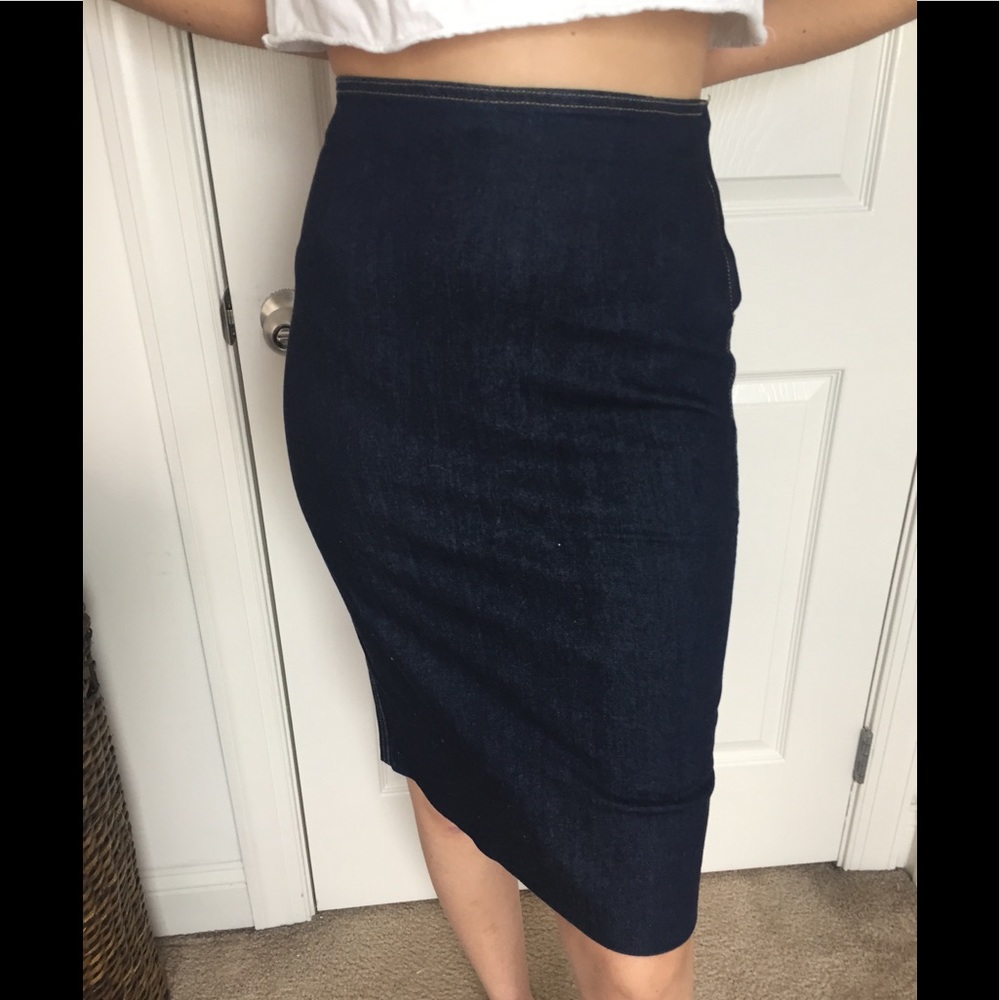 High waisted Zara jean skirt